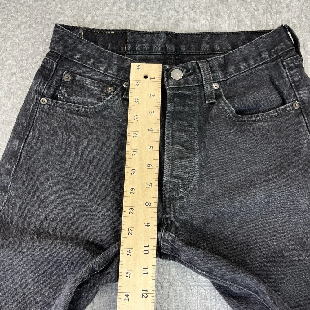 Levi's 501 Black Jeans Men (29x32) straight Leg Button Fly‎ actual size 28X31